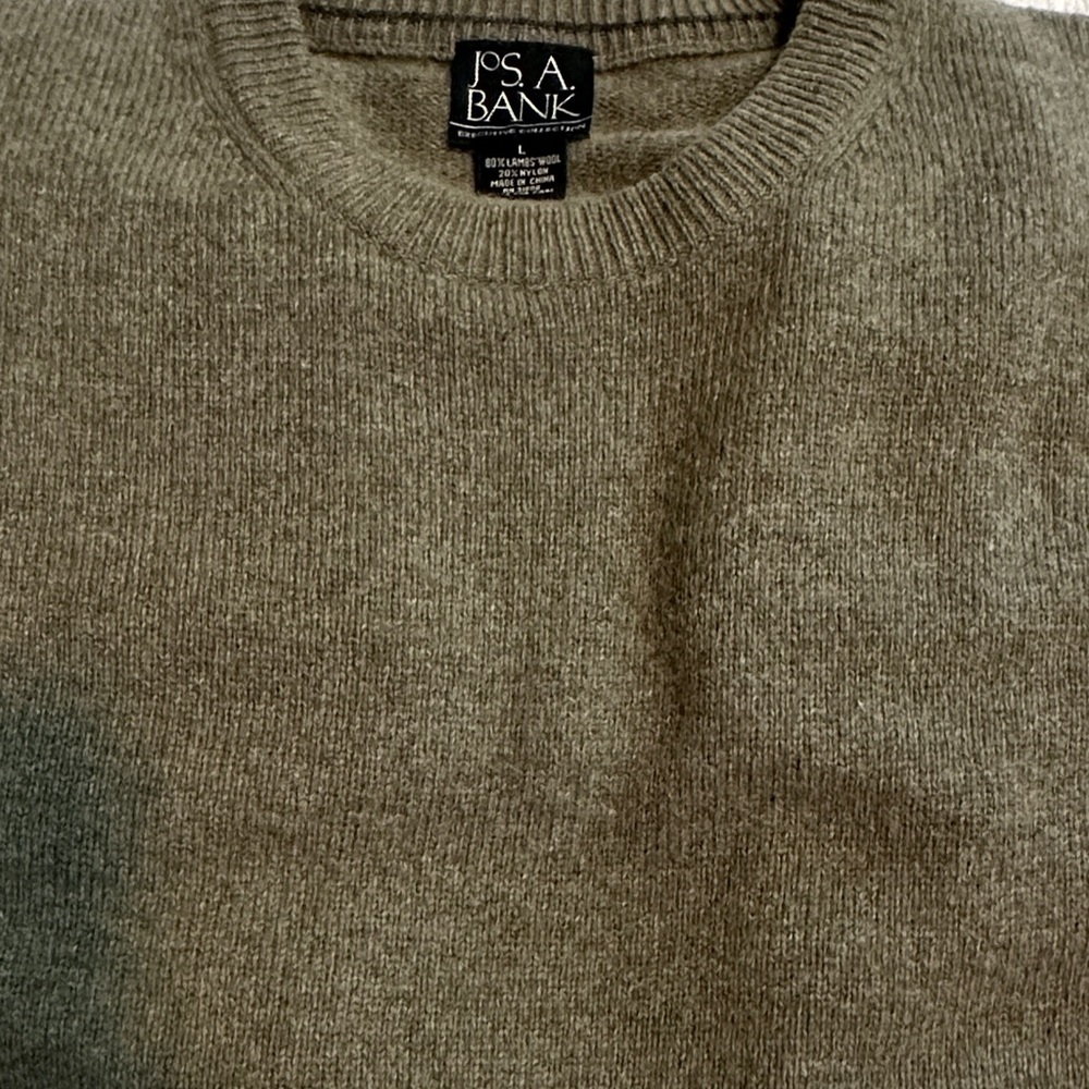 Jos. A. Bank Men's Green Crewneck Sweater